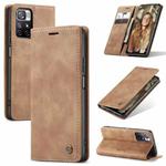 For Xiaomi Redmi Note 11 5G(China)/ Poco M4 Pro 5G(Overseas Version) / Redmi Note 11T 5G (India)  CaseMe 013 Multifunctional Horizontal Flip Leather Phone Case(Brown)