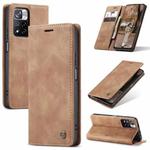 For Xiaomi Redmi Note 11 Pro Global/Redmi Note 11 Pro 5G Global CaseMe 013 Multifunctional Horizontal Flip Leather Phone Case(Brown)