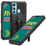 For Infinix Hot 11 Armor Warrior Shockproof PC + TPU Phone Case(Black)