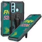 For Infinix Hot 11 Armor Warrior Shockproof PC + TPU Phone Case(Green)