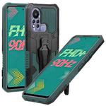 For Infinix Hot 11s Armor Warrior Shockproof PC + TPU Phone Case(Green)