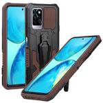 For Infinix Note 10 Pro Armor Warrior Shockproof PC + TPU Phone Case(Brown)