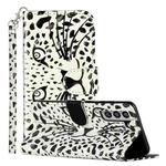 For Samsung Galaxy S22+ 5G 3D Pattern Horizontal Flip PU Leather Phone Case(Yellow Leopard)