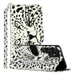 For Samsung Galaxy S22 Ultra 5G 3D Pattern Horizontal Flip PU Leather Phone Case(Yellow Leopard)
