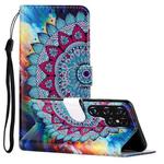 For Samsung Galaxy S22 Ultra 5G Oil Embossed Pattern PU Leather Phone Case(Half Sunflower)