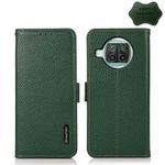 For Xiaomi Mi 10T Lite 5G KHAZNEH Side-Magnetic Litchi Genuine Leather RFID Phone Case(Green)