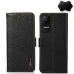 For Xiaomi Civi 5G KHAZNEH Side-Magnetic Litchi Genuine Leather RFID Phone Case(Black)