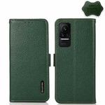 For Xiaomi Civi 5G KHAZNEH Side-Magnetic Litchi Genuine Leather RFID Phone Case(Green)