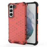 For Samsung Galaxy S22 5G Honeycomb PC + TPU Phone Case(Red)