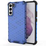 For Samsung Galaxy S22+ 5G Honeycomb PC + TPU Phone Case(Blue)