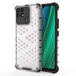 For OPPO Realme Narzo 50A Honeycomb PC + TPU Phone Case(White)