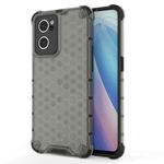 For OPPO Reno7 5G Honeycomb PC + TPU Phone Case(Black)