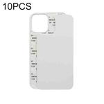 For iPhone 13 Pro 10 PCS 2D Blank Sublimation Phone Case (White)