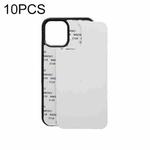 For iPhone 12 / 12 Pro 10 PCS 2D Blank Sublimation Phone Case(Black)