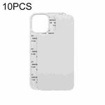 For iPhone 12 / 12 Pro 10 PCS 2D Blank Sublimation Phone Case(White)