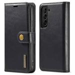 For Samsung Galaxy S22 5G DG.MING Crazy Horse Texture Detachable Magnetic Leather Phone Case(Black)