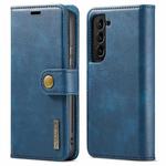 For Samsung Galaxy S22 5G DG.MING Crazy Horse Texture Detachable Magnetic Leather Phone Case(Blue)