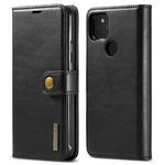 For Google Pixel 5a 5G DG.MING Crazy Horse Texture Detachable Magnetic Leather Phone Case(Black)