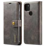 For Google Pixel 5a 5G DG.MING Crazy Horse Texture Detachable Magnetic Leather Phone Case(Grey)