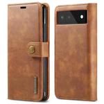 For Google Pixel 6 DG.MING Crazy Horse Texture Detachable Magnetic Leather Phone Case(Brown)
