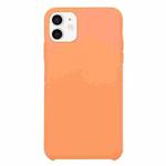 For iPhone 12 mini Solid Silicone Phone Case (Apricot Orange)