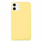 For iPhone 12 mini Solid Silicone Phone Case (Yellow)