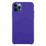 For iPhone 12 / 12 Pro Solid Silicone Phone Case(Deep Purple)