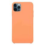 For iPhone 12 / 12 Pro Solid Silicone Phone Case(Apricot Orange)