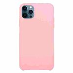 For iPhone 12 / 12 Pro Solid Silicone Phone Case(Rose Pink)