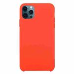 For iPhone 12 / 12 Pro Solid Silicone Phone Case(Red)