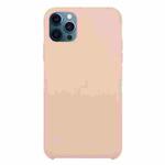 For iPhone 12 / 12 Pro Solid Silicone Phone Case(Sand Pink)