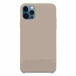 For iPhone 12 / 12 Pro Solid Silicone Phone Case(Pebble)