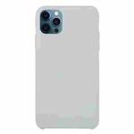For iPhone 12 / 12 Pro Solid Silicone Phone Case(Blue Grey)