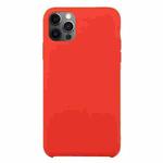 For iPhone 12 Pro Max Solid Silicone Phone Case(China Red)
