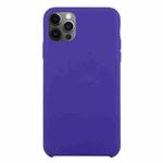 For iPhone 12 Pro Max Solid Silicone Phone Case(Deep Purple)