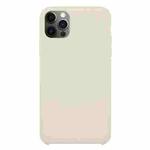 For iPhone 12 Pro Max Solid Silicone Phone Case(Antique White)