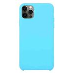 For iPhone 12 Pro Max Solid Silicone Phone Case(Sky Blue)