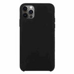 For iPhone 12 Pro Max Solid Silicone Phone Case(Black)