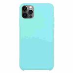 For iPhone 12 Pro Max Solid Silicone Phone Case(Ice Blue)