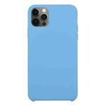 For iPhone 12 Pro Max Solid Silicone Phone Case(Azure)