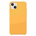 For iPhone 13 mini Solid Silicone Phone Case (Gold)