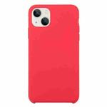For iPhone 13 mini Solid Silicone Phone Case (Rose Red)