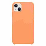 For iPhone 13 mini Solid Silicone Phone Case (Apricot Orange)