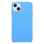 For iPhone 13 mini Solid Silicone Phone Case (Deep Blue)