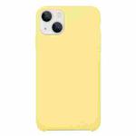 For iPhone 13 mini Solid Silicone Phone Case (Yellow)