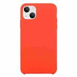 For iPhone 13 mini Solid Silicone Phone Case (Red)