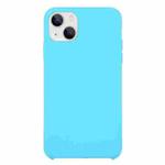 For iPhone 13 mini Solid Silicone Phone Case (Sky Blue)