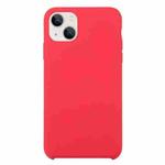 For iPhone 13 Solid Silicone Phone Case(Rose Red)