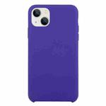 For iPhone 13 Solid Silicone Phone Case(Deep Purple)