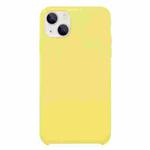For iPhone 13 Solid Silicone Phone Case(Shiny Yellow)
